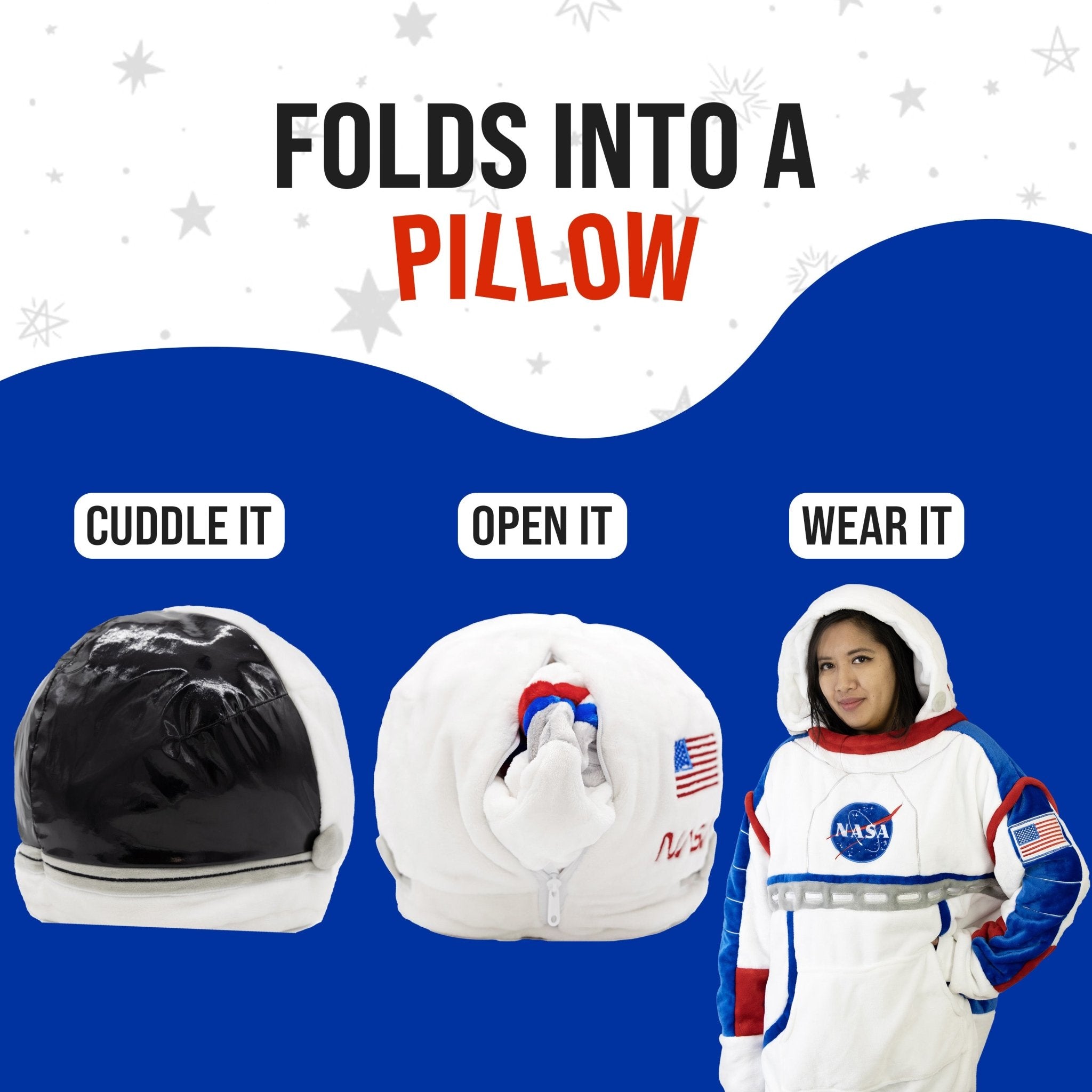 Plushible.comSnugiblesNASA Astronaut Snugible | Blanket Hoodie & Pillow