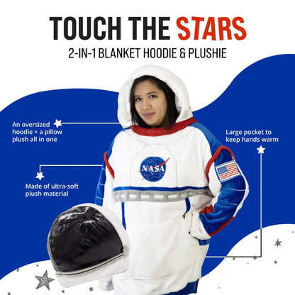 Plushible.comSnugiblesNASA Astronaut Snugible | Blanket Hoodie & Pillow
