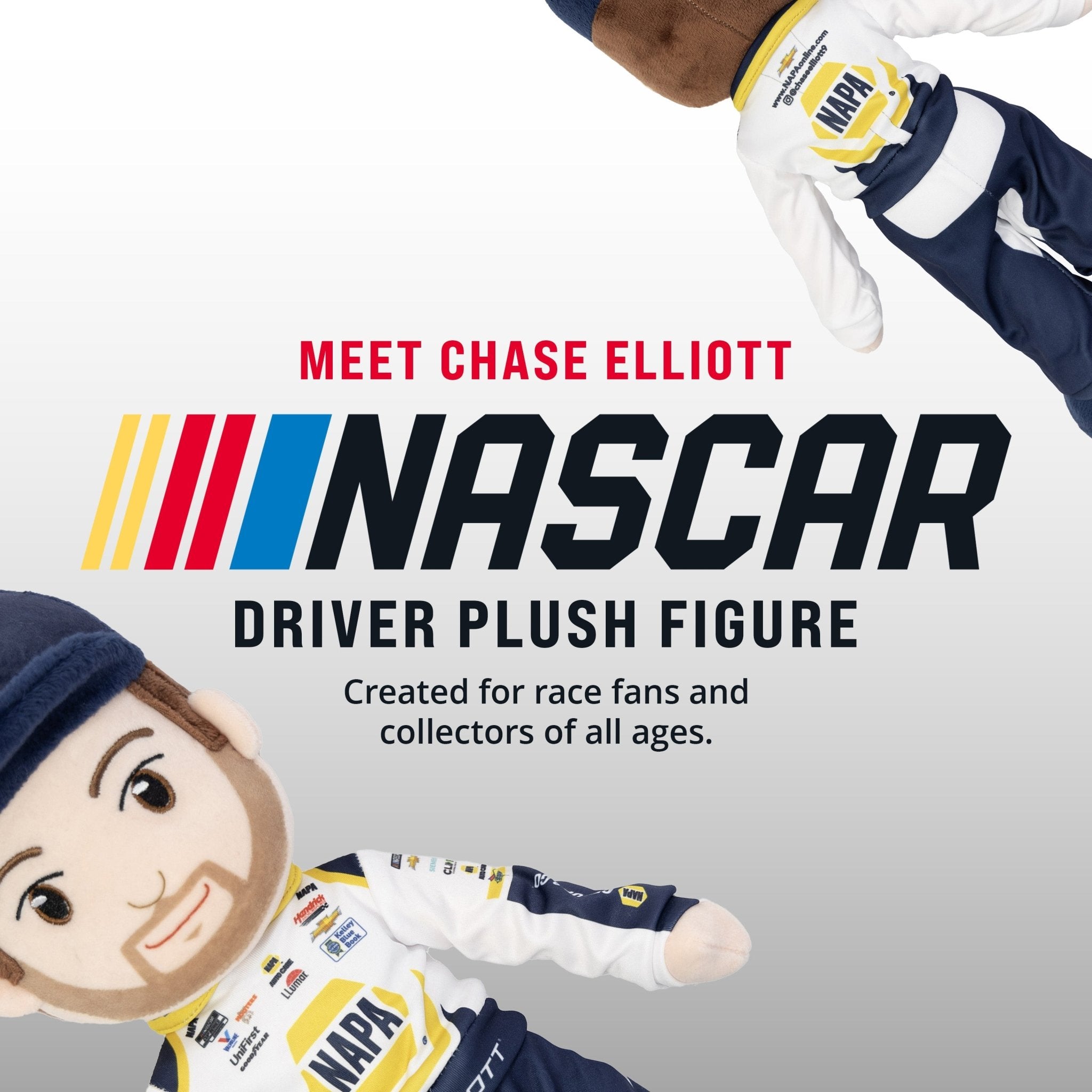 Plushible.com14 Inch Rag DollsNASCAR | Hendrick Motorsports Chase Elliott NAPA Plush Figure
