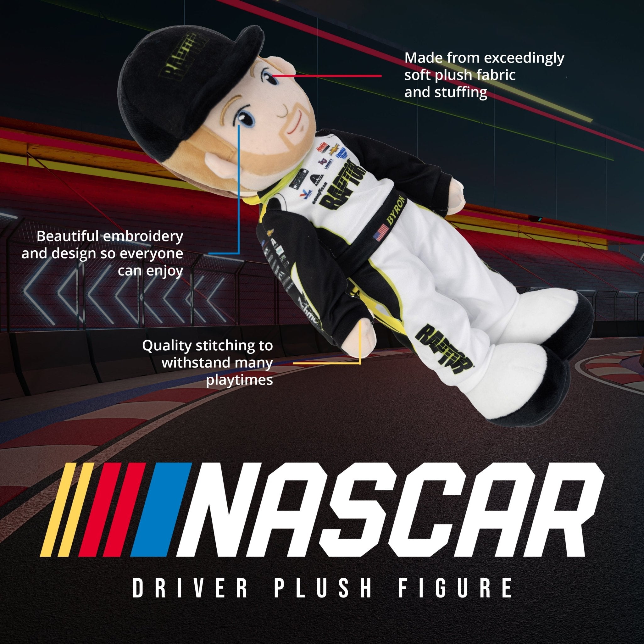 Plushible.com14 Inch Rag DollsNASCAR | Hendrick Motorsports William Byron Plush Figure
