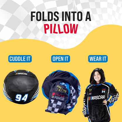 Plushible.comSnugiblesNASCAR Racing Suit Snugible (Black) | Blanket Hoodie & Pillow
