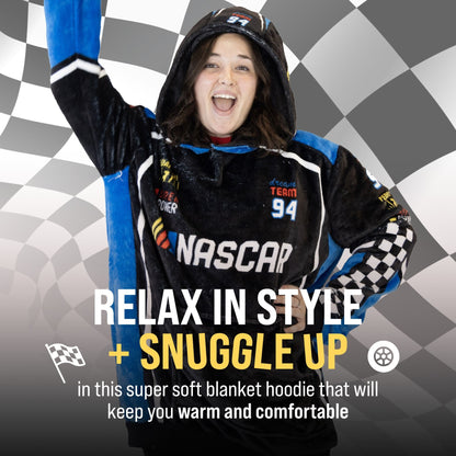 Plushible.comSnugiblesNASCAR Racing Suit Snugible (Black) | Blanket Hoodie & Pillow