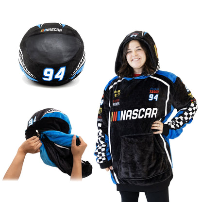 Plushible.comSnugiblesNASCAR Racing Suit Snugible (Black) | Blanket Hoodie & Pillow