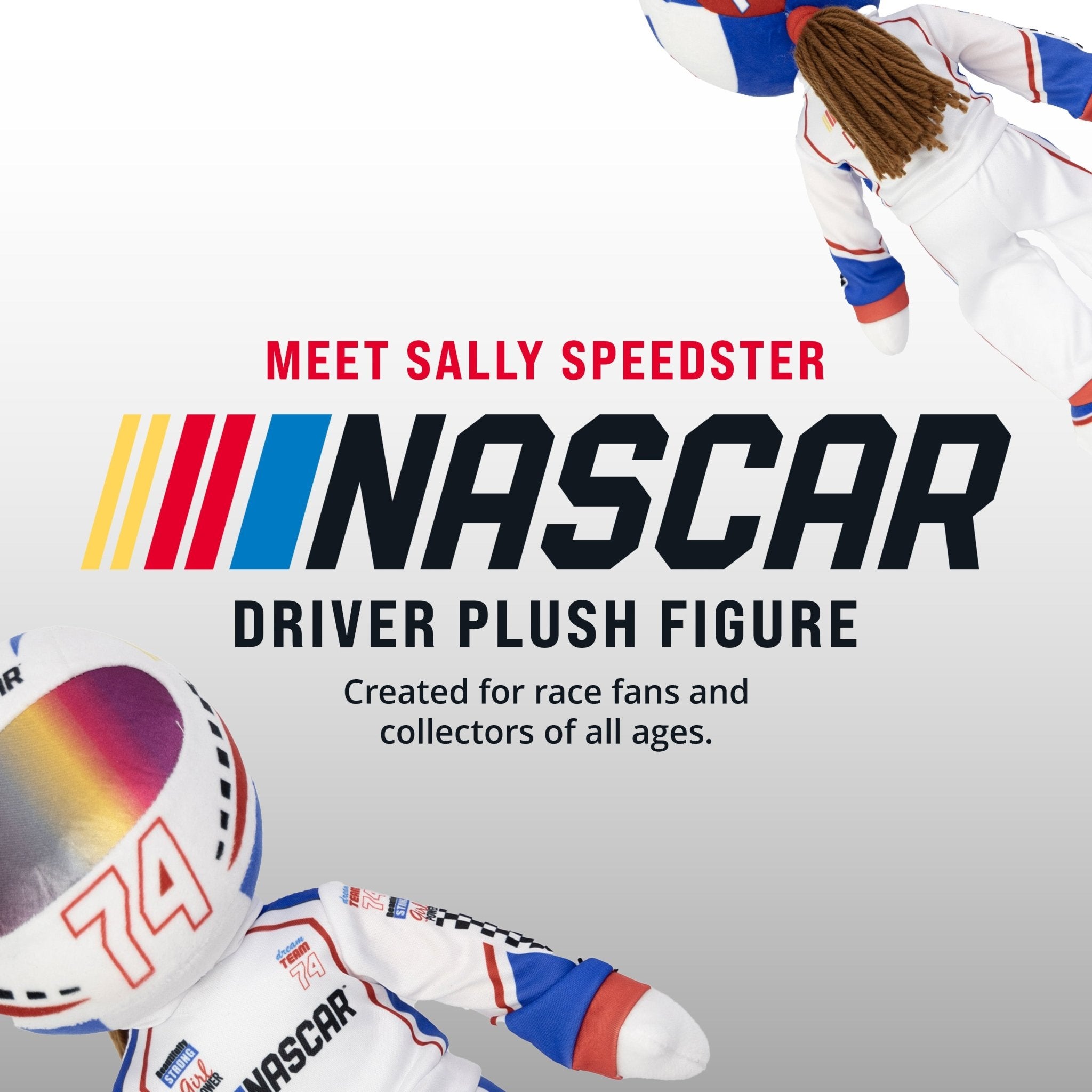 Plushible.comPlush FigureNASCAR | Sally Speedster Racecar Driver Plush Figure
