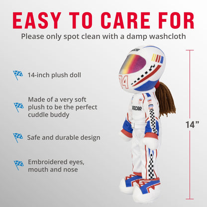 Plushible.comPlush FigureNASCAR | Sally Speedster Racecar Driver Plush Figure