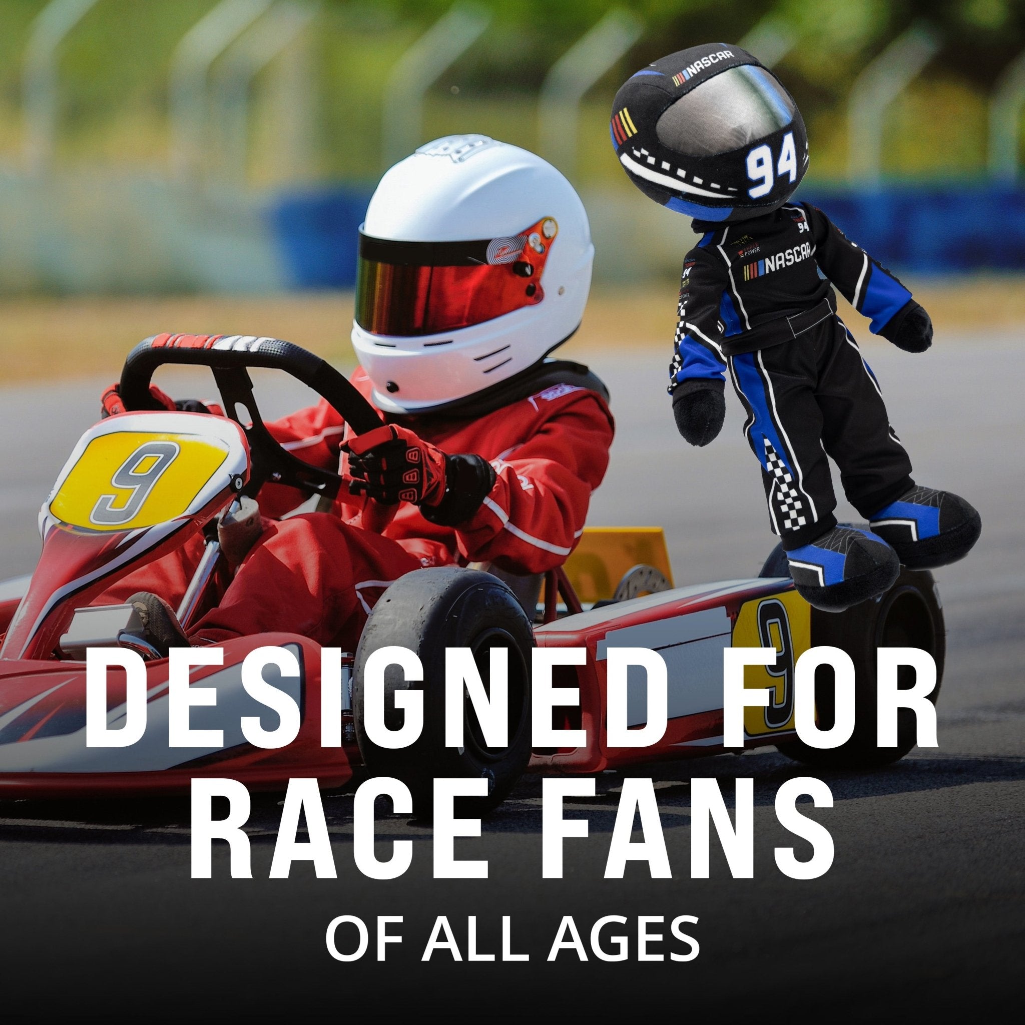 Plushible.com14 Inch Rag DollsNASCAR | Scotty Speedster Racecar Driver Plush Figure