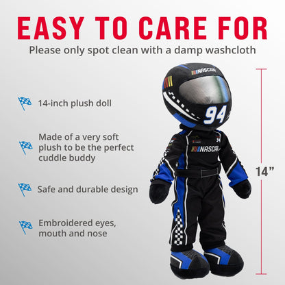 Plushible.com14 Inch Rag DollsNASCAR | Scotty Speedster Racecar Driver Plush Figure