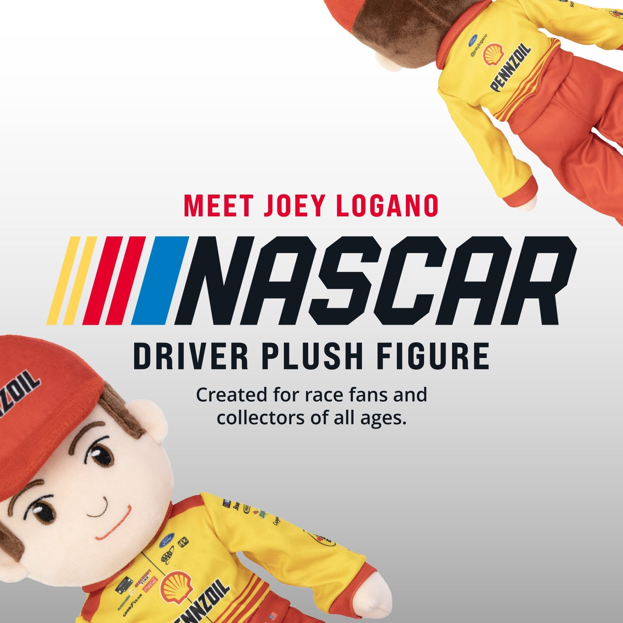 Plushible.com14 Inch Rag DollsNASCAR | Team Penske Joey Logano Plush Figure