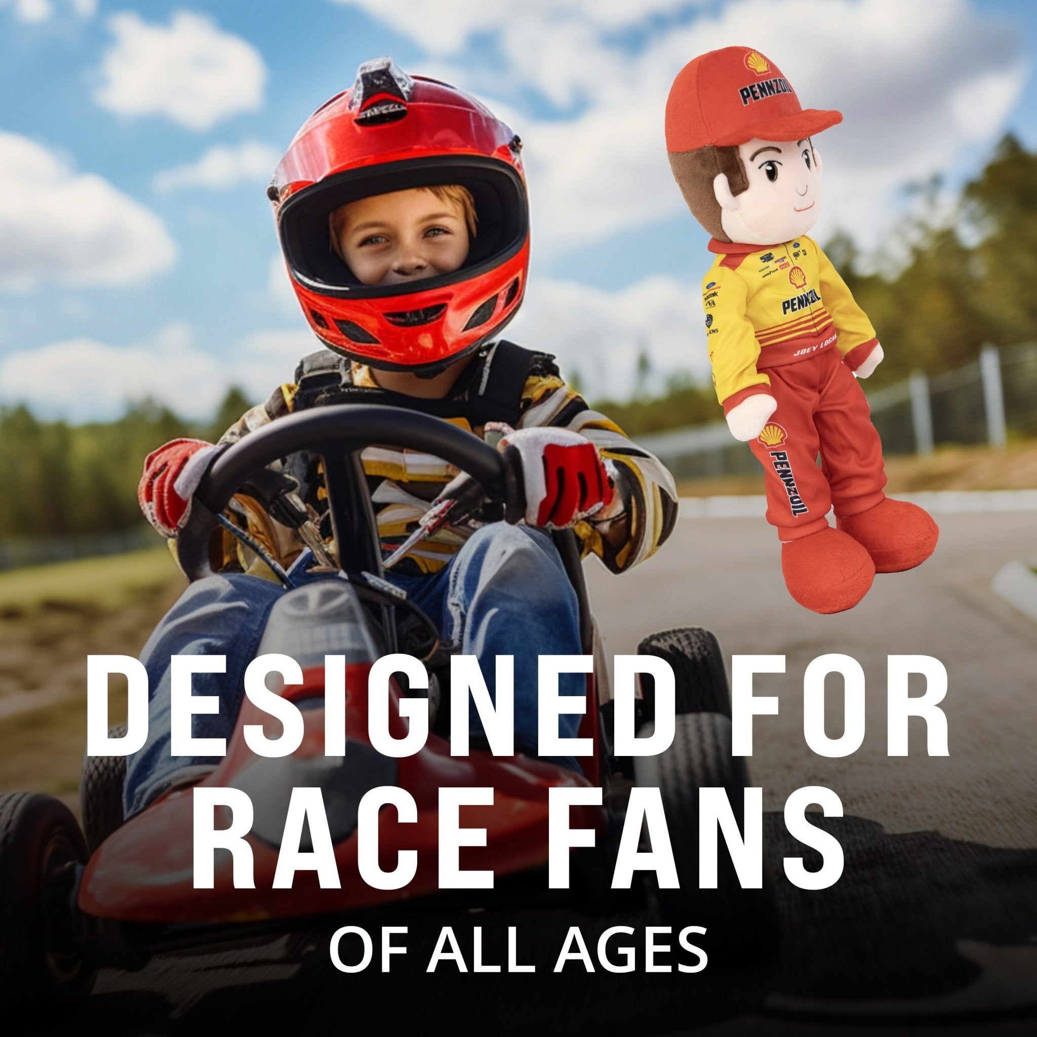 Plushible.com14 Inch Rag DollsNASCAR | Team Penske Joey Logano Plush Figure