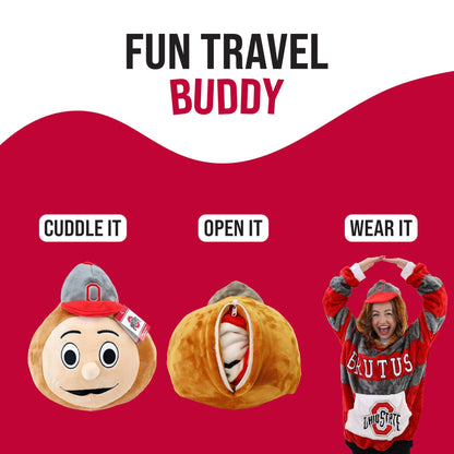 Plushible.comSnugiblesOhio State University Snugible | Blanket Hoodie & Pillow