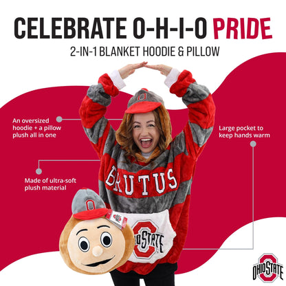 Plushible.comSnugiblesOhio State University Snugible | Blanket Hoodie & Pillow