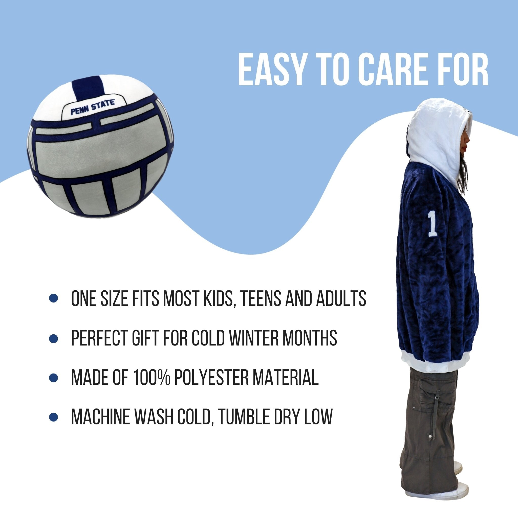 Plushible.comSnugiblesPenn State University Helmet Snugible 2 - in - 1 Blanket Hoodie & Pillow