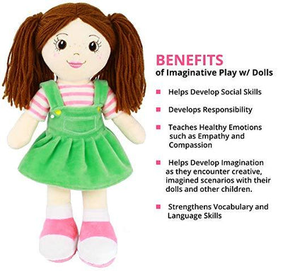 Plushible.com14 Inch Rag DollsPlaytime By Eimmie 14 Inch Rag Doll Allie
