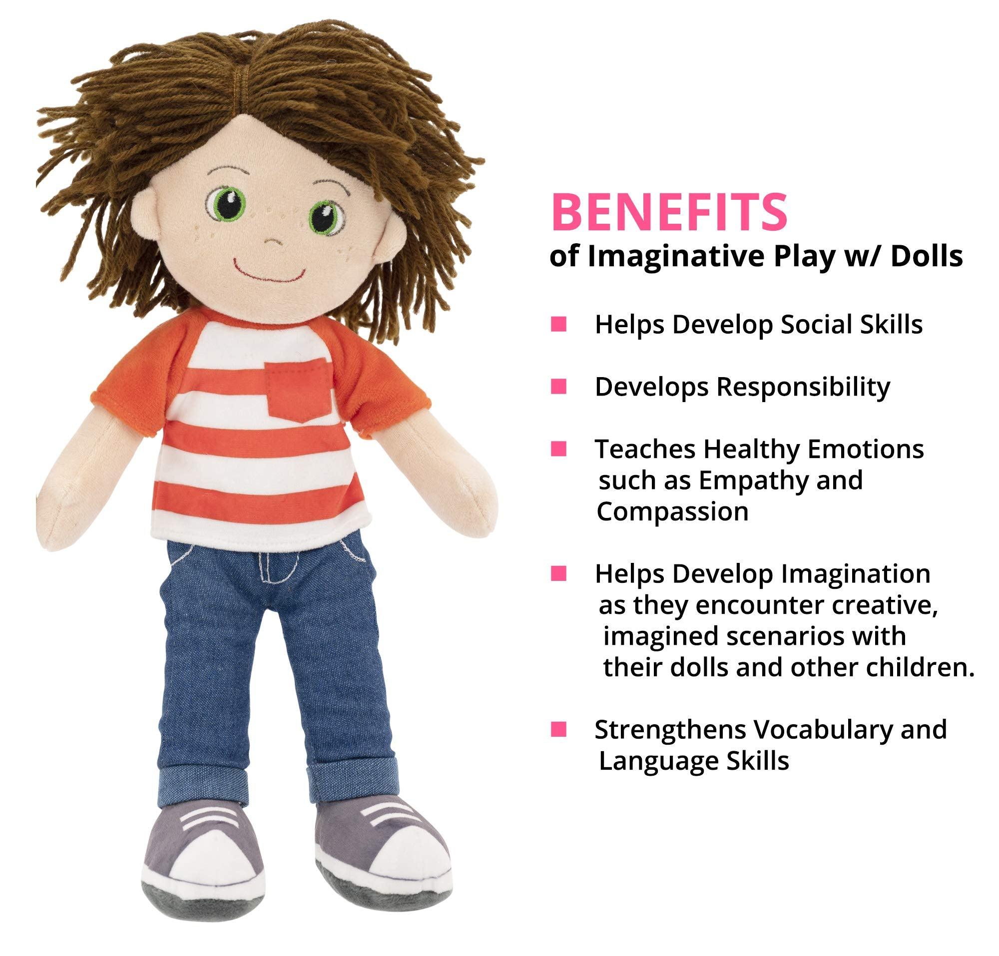 Plushible.com14 Inch Rag DollsPlaytime By Eimmie 14 Inch Rag Doll Ollie