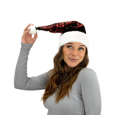 Plushible.comChristmasPlushible Christmas Santa Hat - Color Changing Holiday Hat - Red/Green