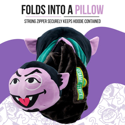 Plushible.comSnugiblesSesame Street | Count Von Count Adult Snugible 2 - in - 1 Blanket Hoodie & Pillow