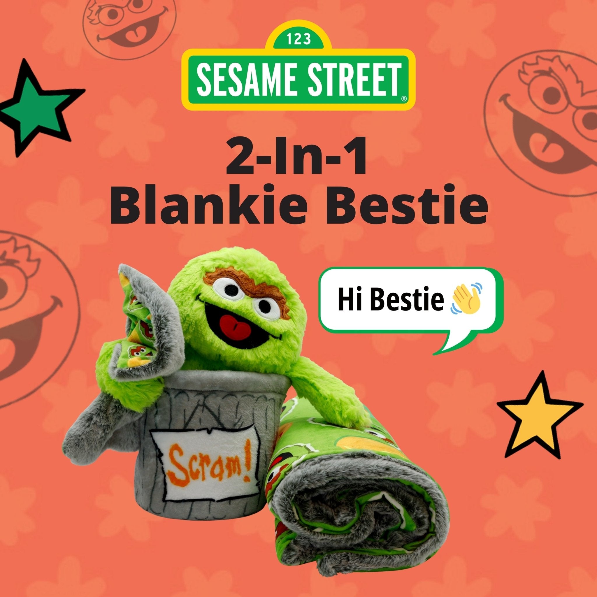 Plushible.comBlankie BestieSesame Street Oscar The Grouch Blankie Bestie