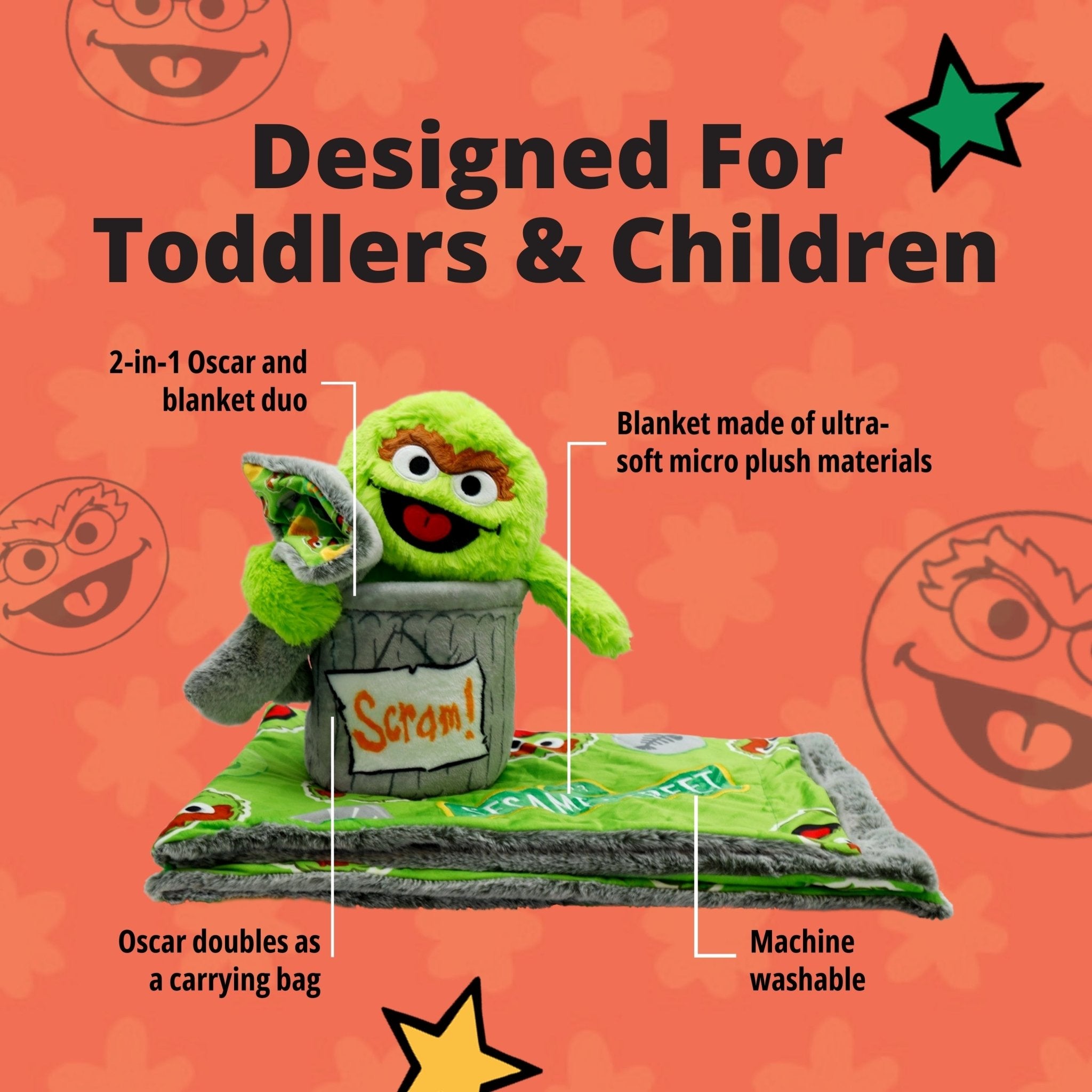 Plushible.comBlankie BestieSesame Street Oscar The Grouch Blankie Bestie