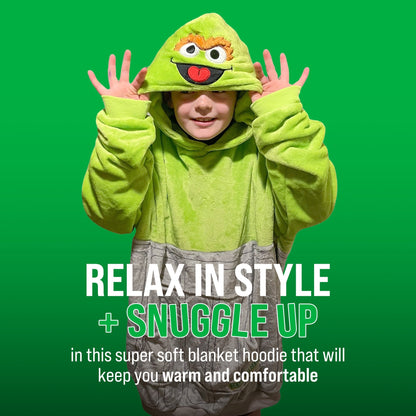 Plushible.comSnugiblesSesame Street Oscar The Grouch Kids Snugible | Blanket Hoodie & Pillow