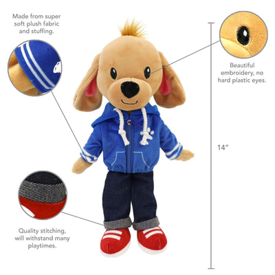 Plushible.com14 Inch Rag DollsSharewood Forest Friends 14 Inch Rag Doll Dougie the Dog