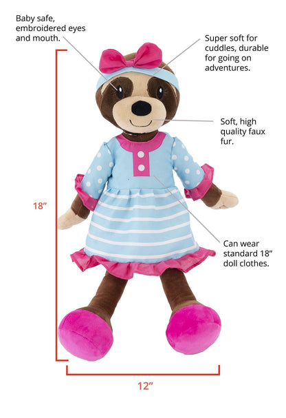 Plushible.com18 Inch Rag DollsSharewood Forest Friends 18 Inch Rag Doll Sofie the Sloth