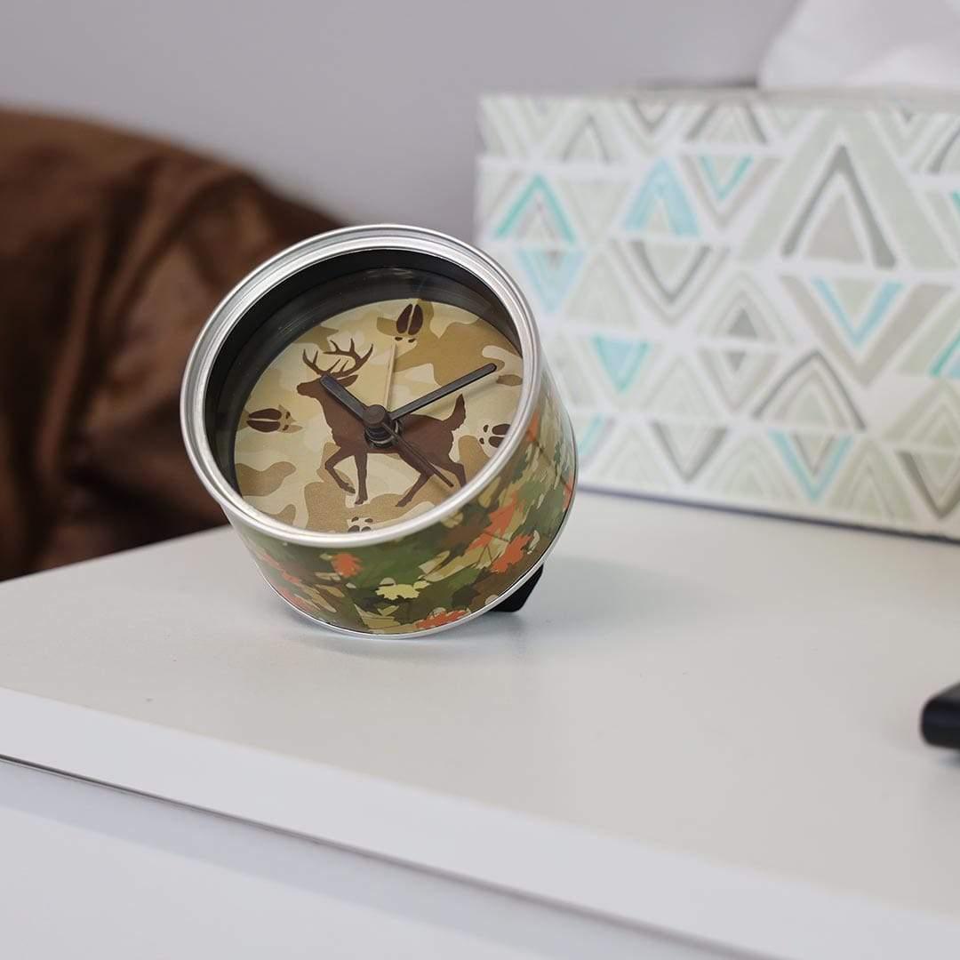 Plushible.comDesk & Shelf ClocksThe Camo Clock: Don't Let Time Sneak Up on You!