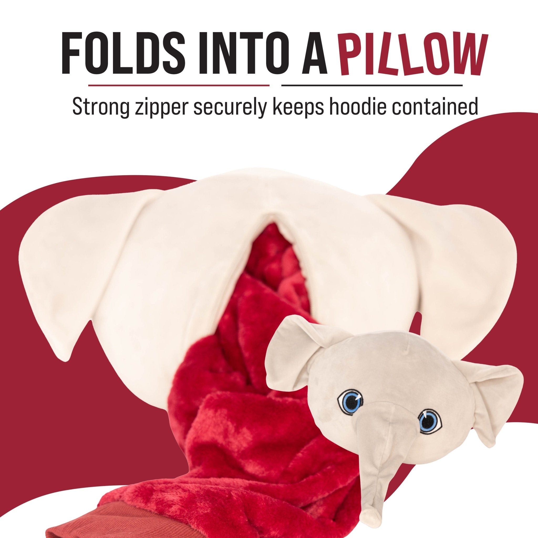 Plushible.comSnugiblesThe University Of Alabama Big Al Snugible | Blanket Hoodie & Pillow