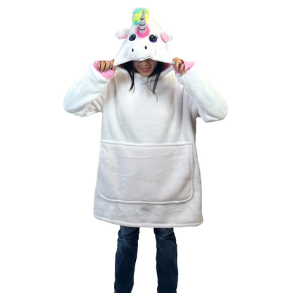 Plushible.comSnugiblesUnicorn Blanket Hoodie