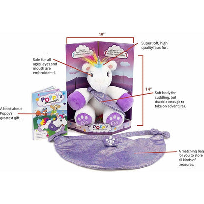 Plushible.comStory BooksUnicorn Plushie with Matching Bags and Storybook travel & adventure!