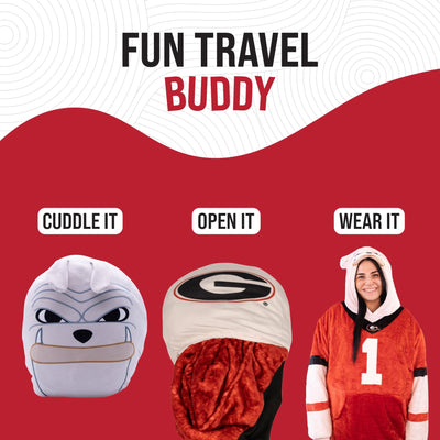 Plushible.comSnugiblesUniversity of Georgia Bulldog Snugible | Blanket Hoodie & Pillow