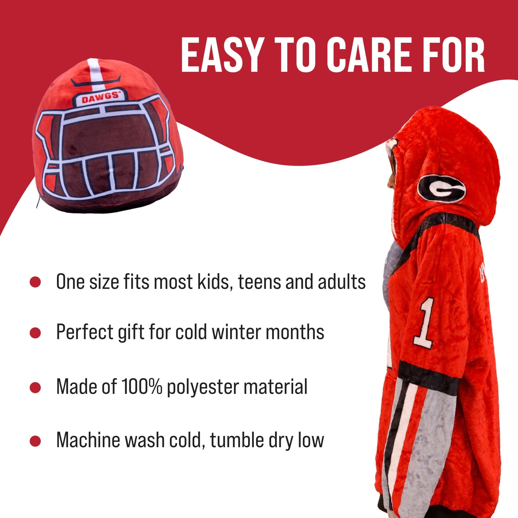 Plushible.comSnugiblesUniversity of Georgia Helmet Snugible | Blanket Hoodie & Pillow
