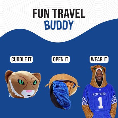 Plushible.comSnugiblesUniversity of Kentucky Wildcat Snugible 2 - in - 1 Blanket Hoodie & Pillow
