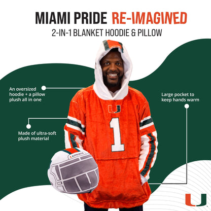 Plushible.comSnugiblesUniversity of Miami Helmet Snugible | Blanket Hoodie & Pillow