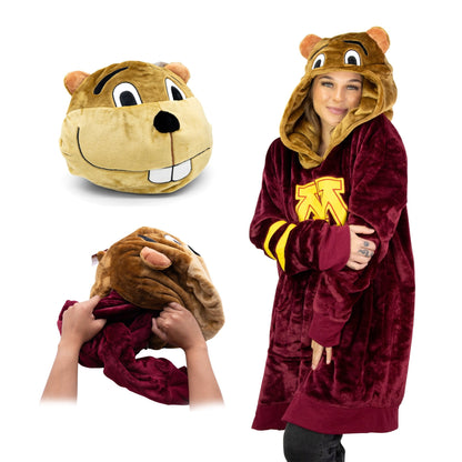 Plushible.comSnugiblesUniversity of Minnesota Gophers Snugible | Blanket Hoodie & Pillow