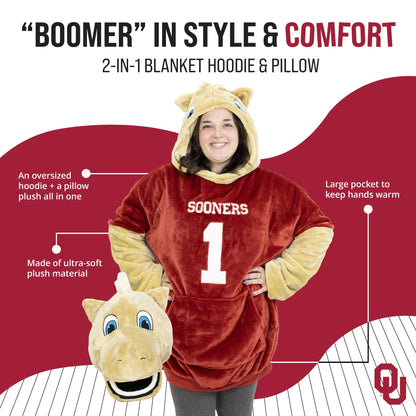 Plushible.comSnugiblesUniversity of Oklahoma Boomer Snugible | Blanket Hoodie & Pillow