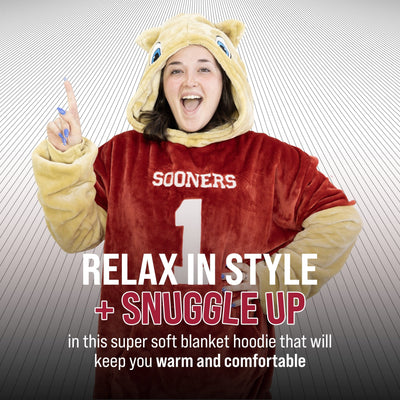 Plushible.comSnugiblesUniversity of Oklahoma Boomer Snugible | Blanket Hoodie & Pillow